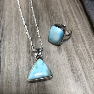 Larimar Sterling Silver Set